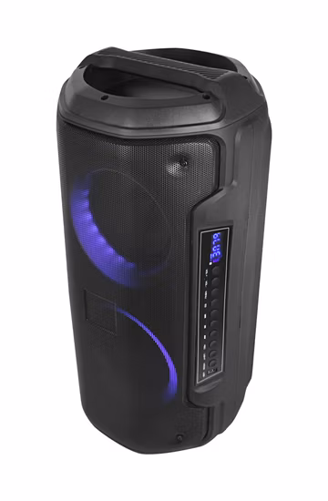 人気の 2.0 ホームオーディオボックススピーカー RMS 120 ワットカラフルな LED 光学/Aux/マイク/USB/FM 付き